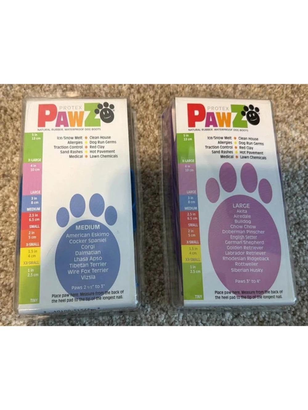 Pawz Rubber Dog Boots (Large)
